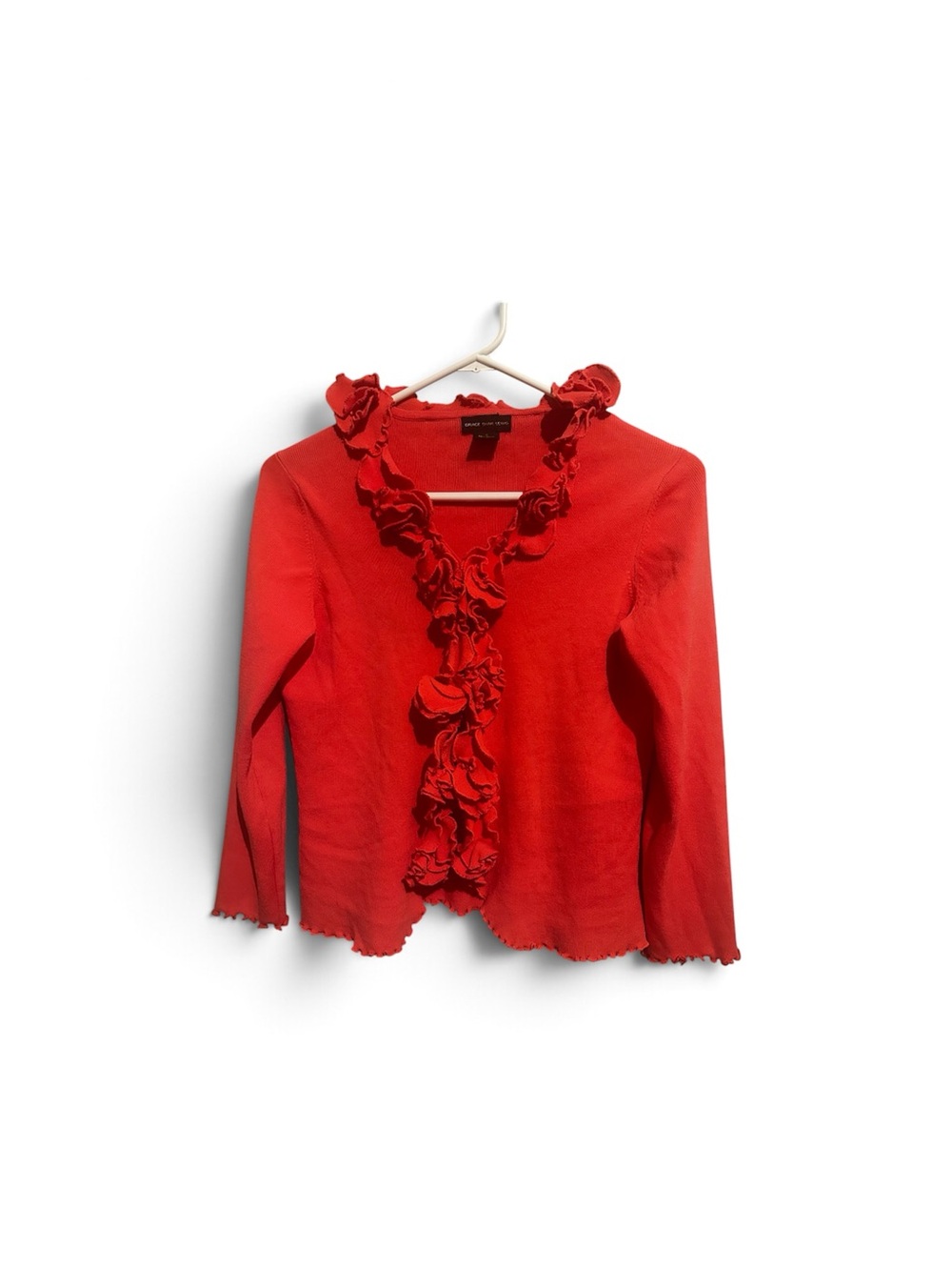 Grace Dane Lewis Ruffle-Trim Cardigan